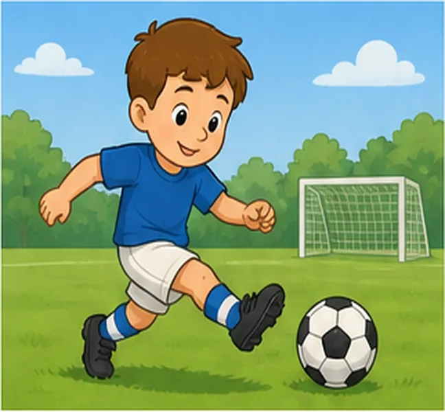 playing football
