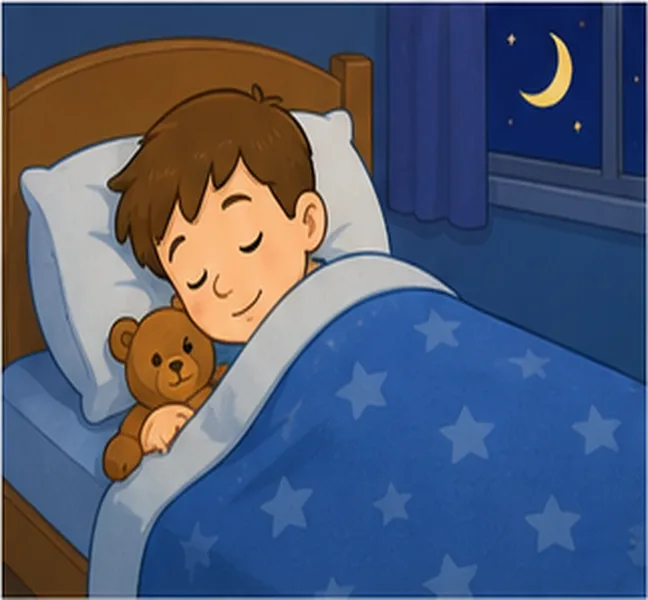 sleeping in bed
