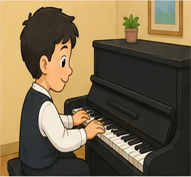 playing the piano