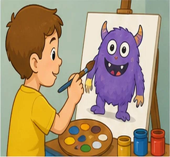 painting a monster
