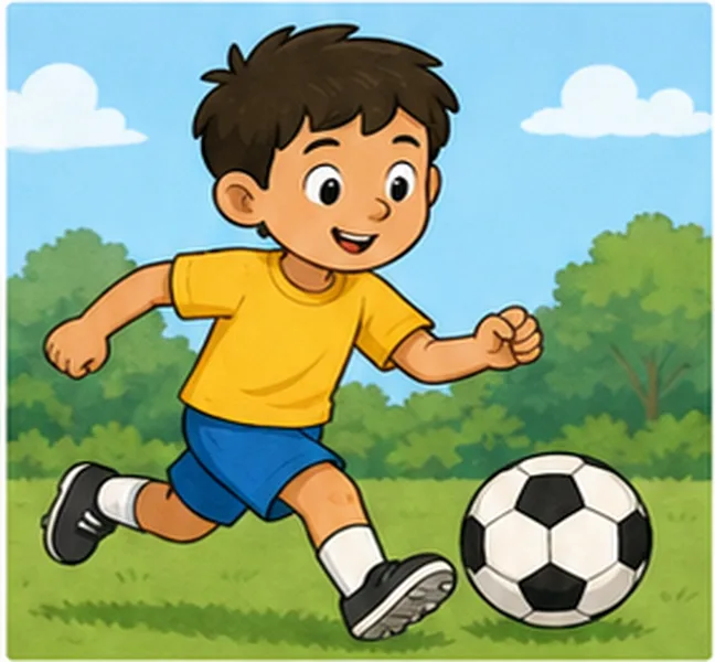 playing football