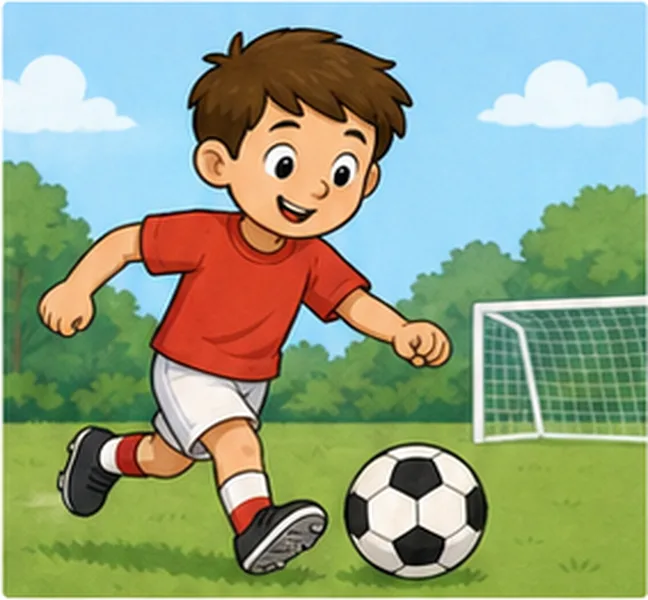 playing football
