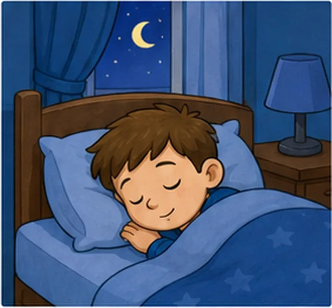 sleeping in bed