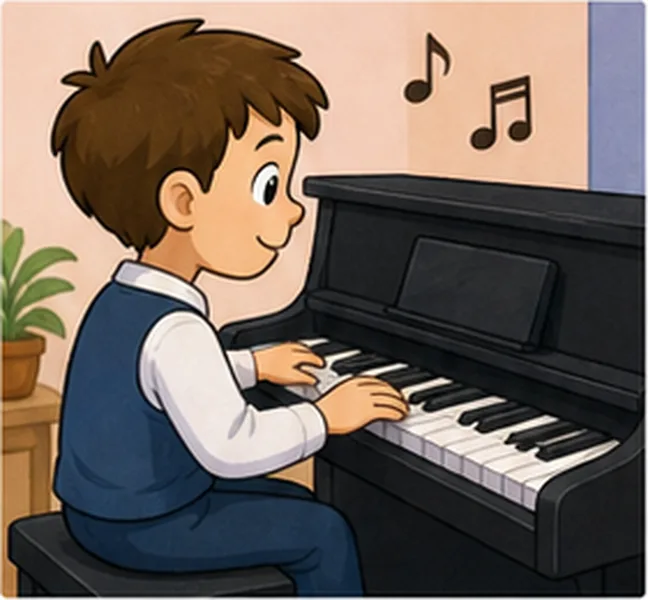 playing the piano