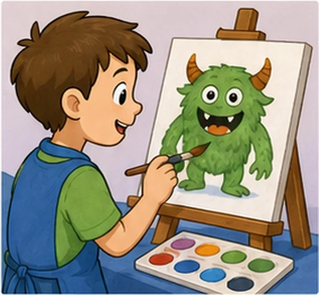 painting a monster
