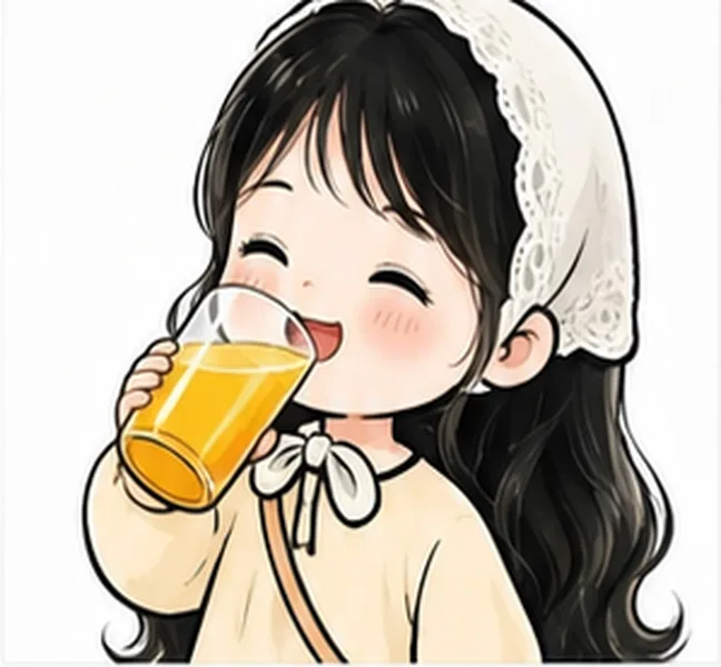drinking orange juice