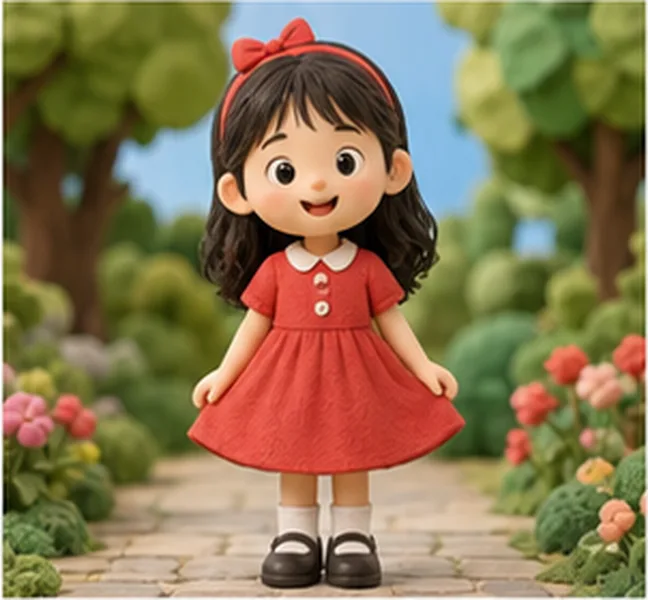a red dress