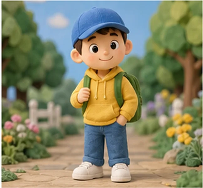 the boy with a cap
