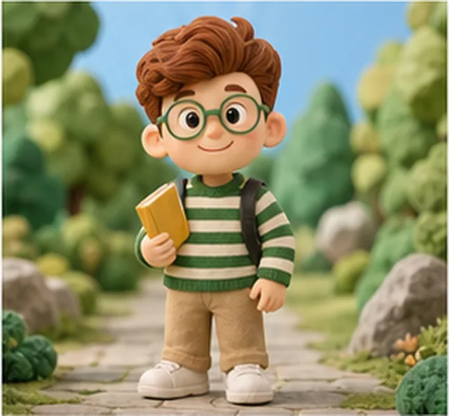 the boy with glasses