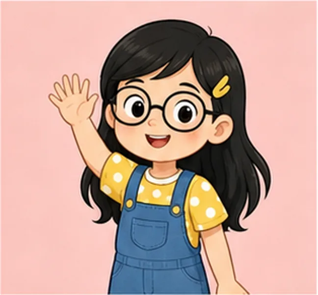 the girl with glasses