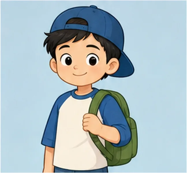 the boy with a cap