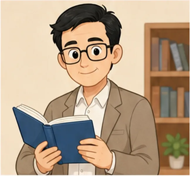 the man with a book