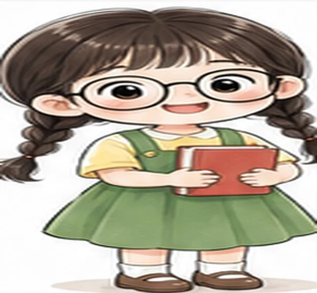 the girl with glasses