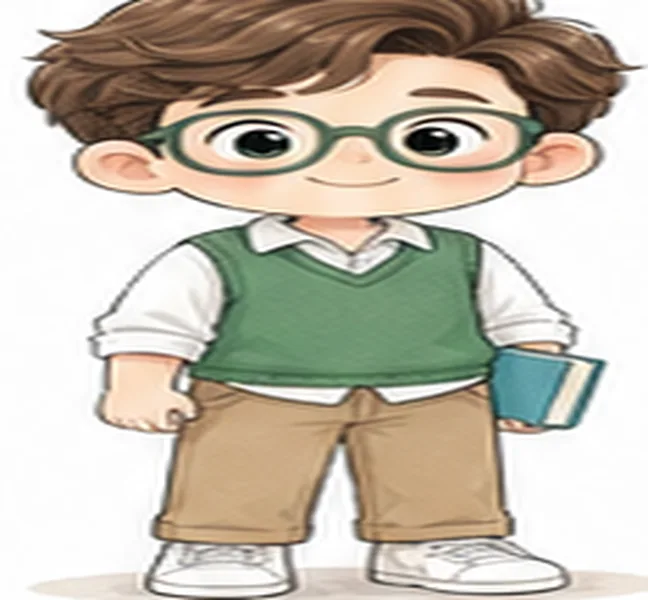 the boy with glasses