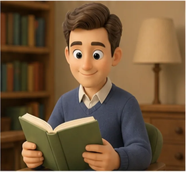 the man with a book