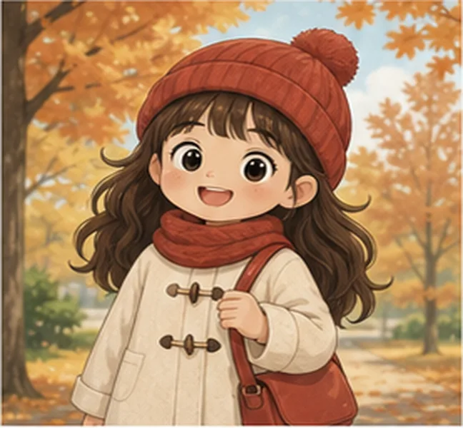 the girl with a red hat