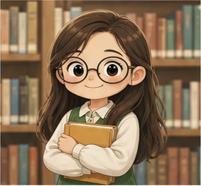 the girl with glasses
