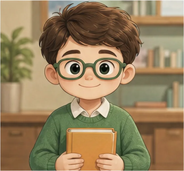the boy with glasses