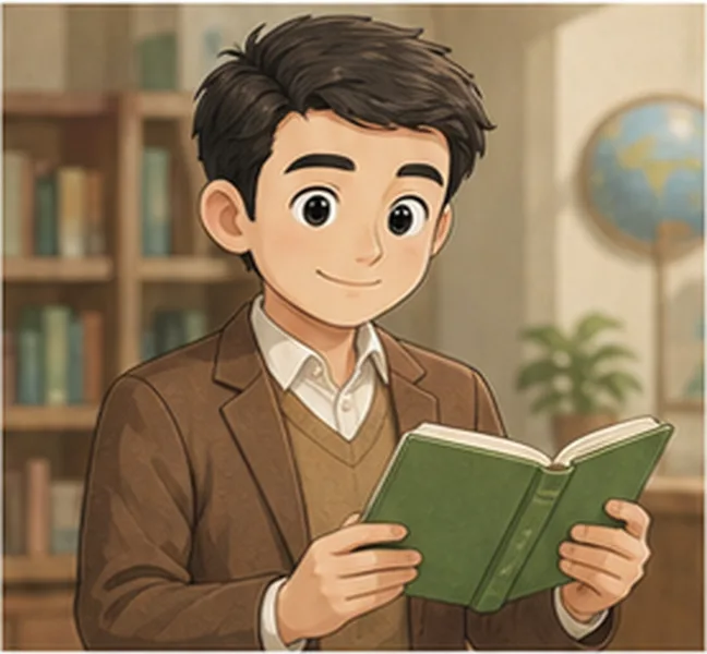 the man with a book