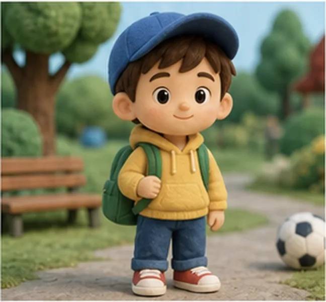 the boy with a cap