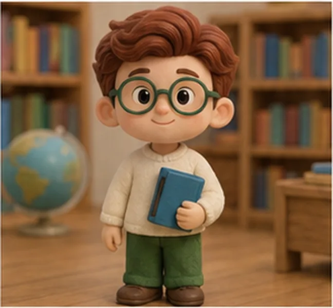 the boy with glasses