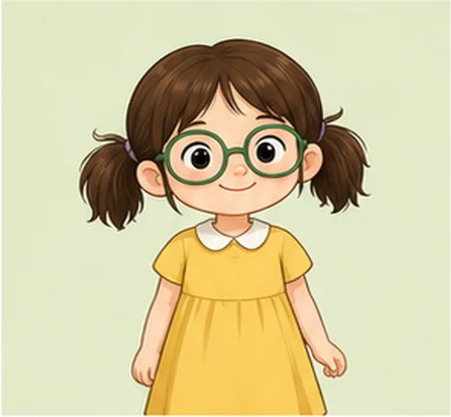 the girl with glasses