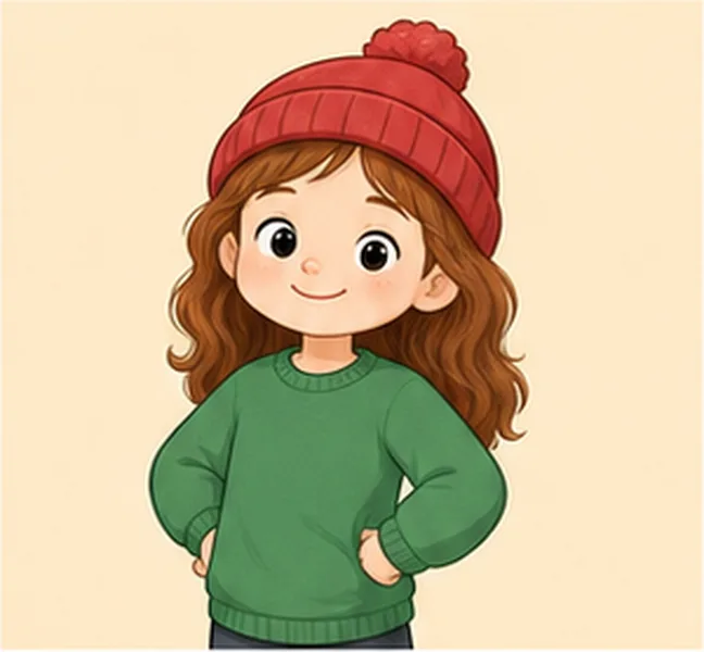 the girl with a red hat