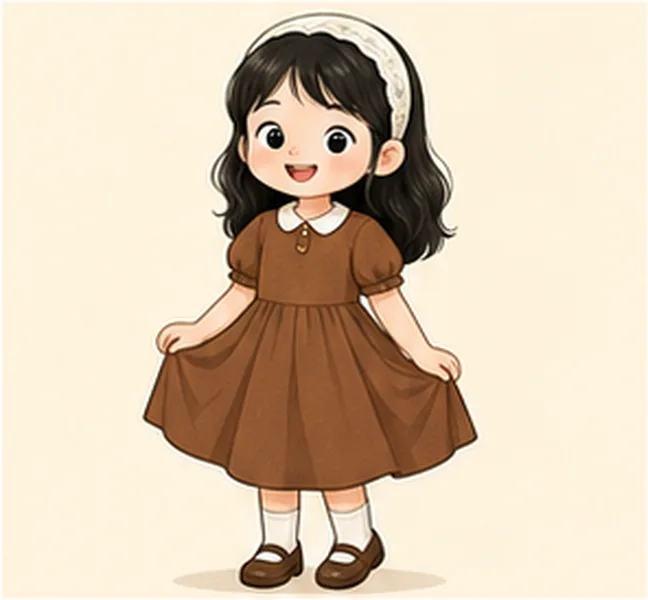 a brown dress