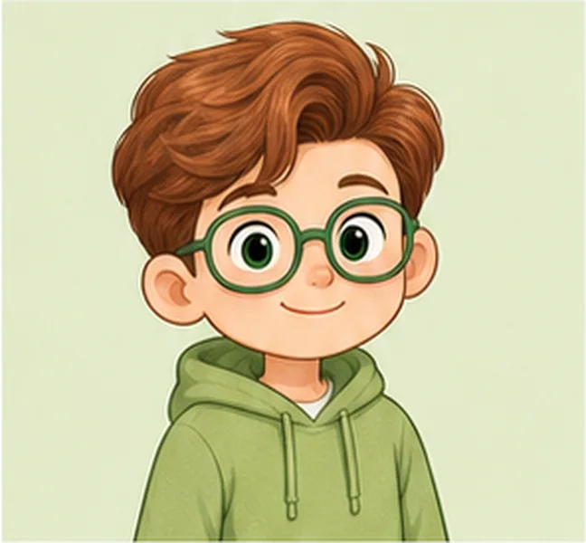 the boy with glasses