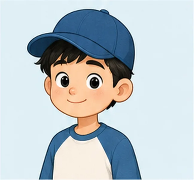 the boy with a cap