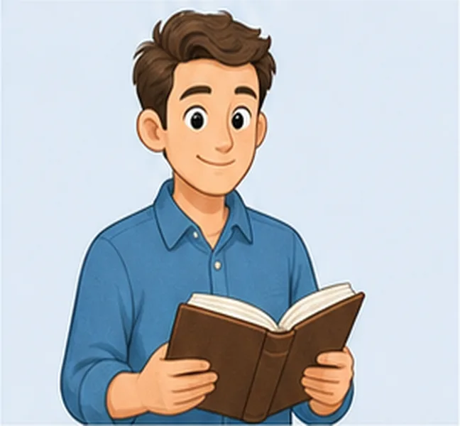 the man with a book