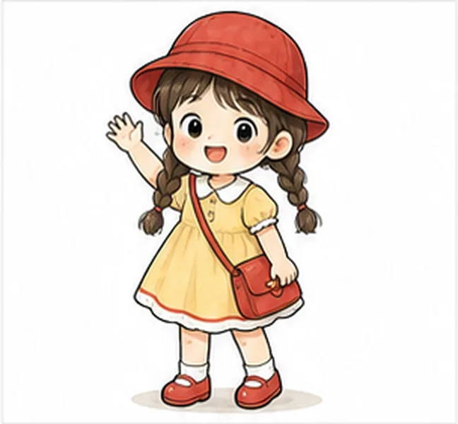 the girl with a red hat