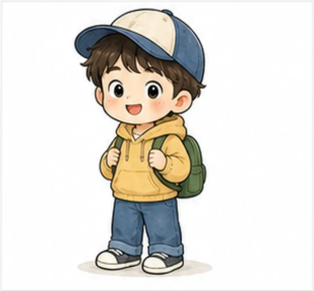 the boy with a cap