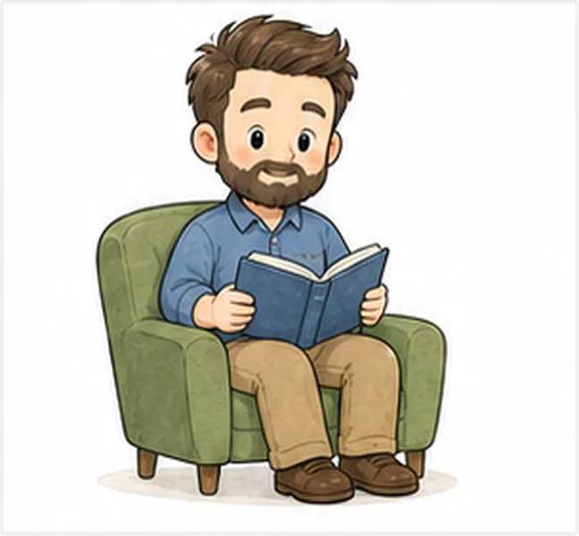 the man with a book
