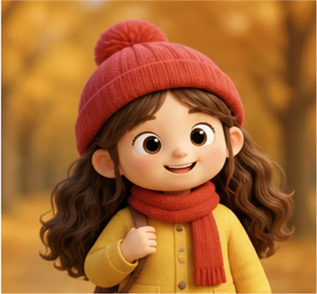 the girl with a red hat