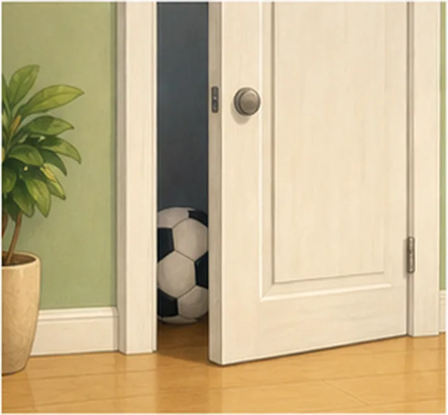 behind the door