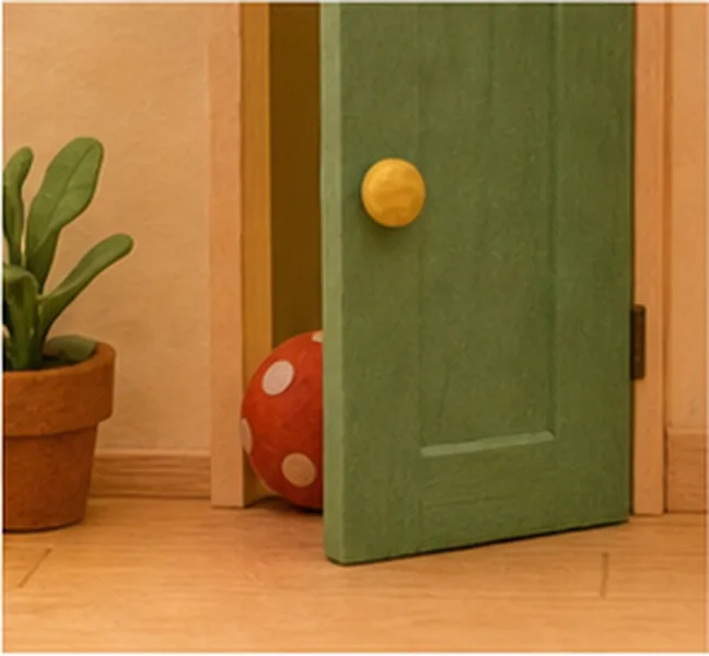 behind the door