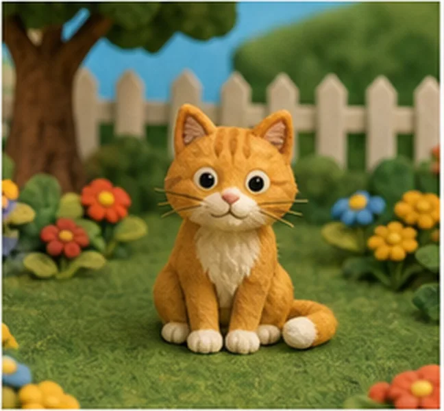 the cat in the garden