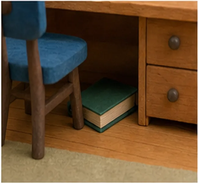 the book under the desk