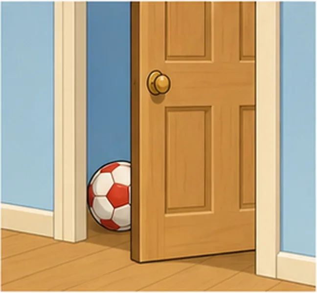 behind the door