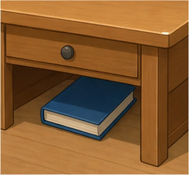 the book under the desk