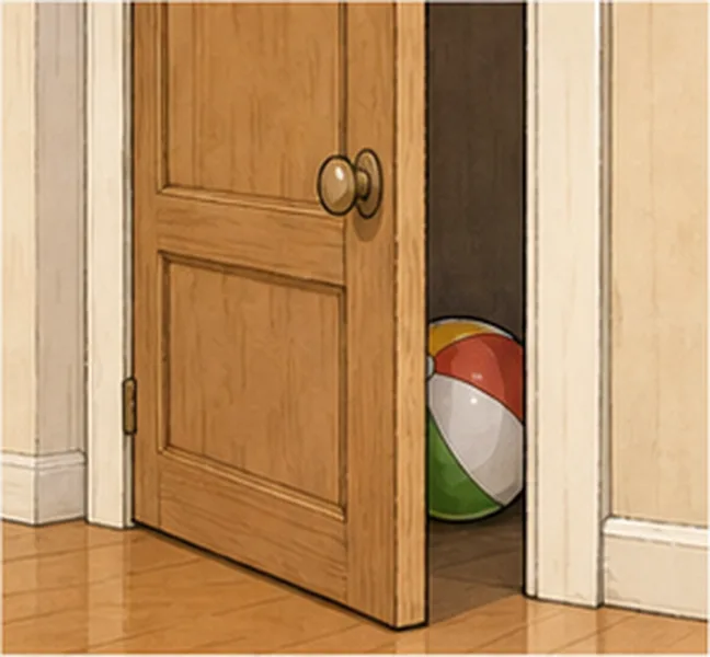 behind the door
