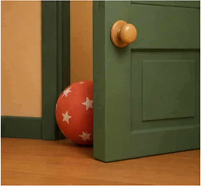 behind the door