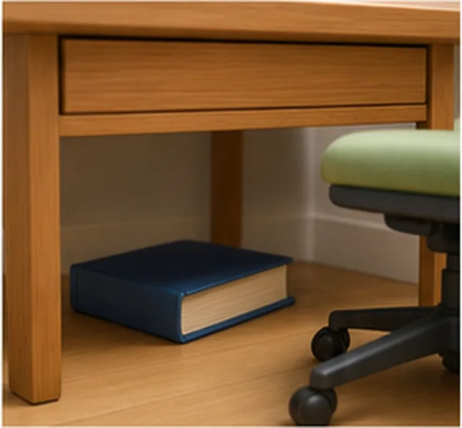 the book under the desk