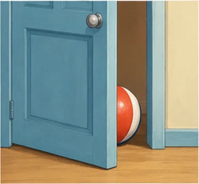 behind the door