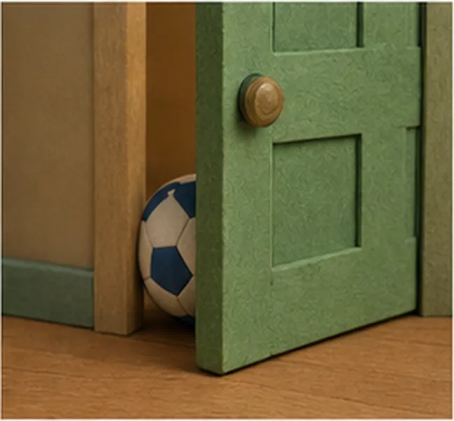 behind the door