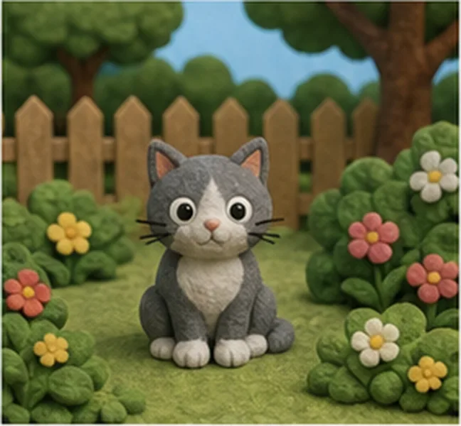 the cat in the garden