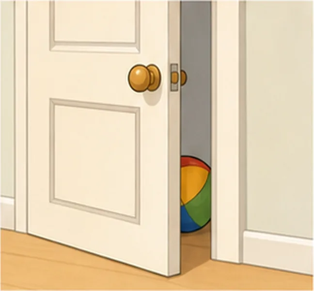 behind the door