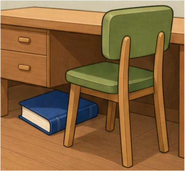 the book under the desk