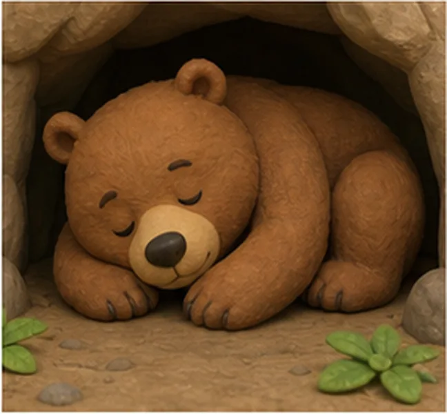 the bear sleeping